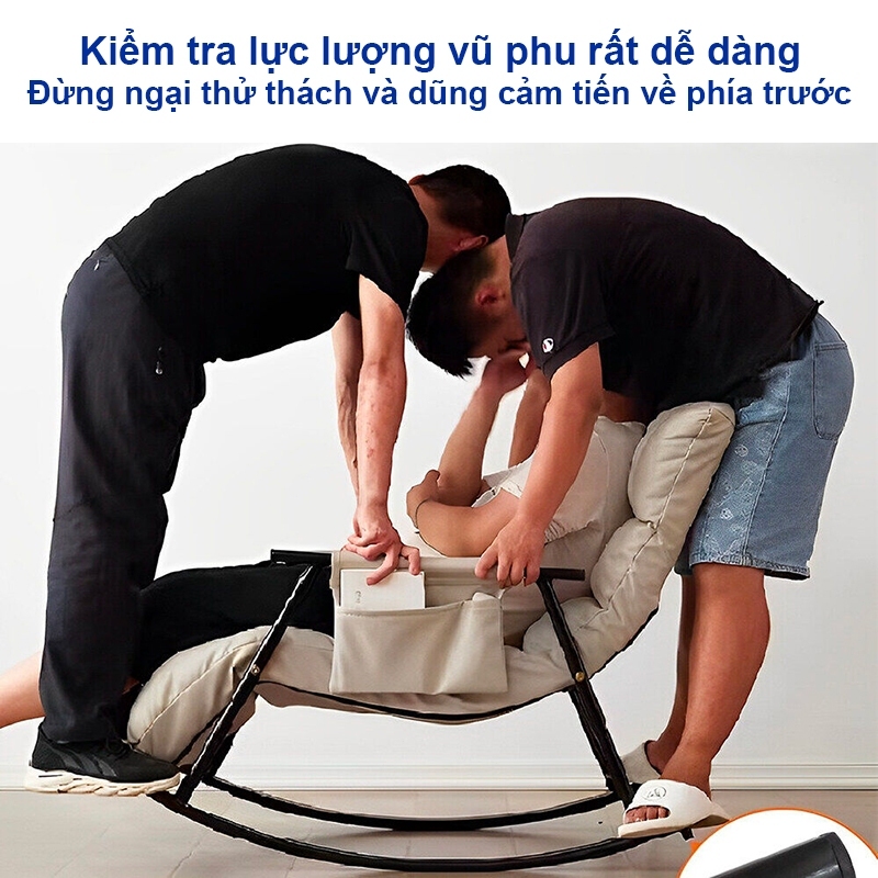 ALVIN Ghế Lười Thư Giãn Ghế Bập Bênh Đôi Có Gác Chân, Ghế Sofa Lười Khung Thếp, Đêm Bông Cao Cấp | BigBuy360 - bigbuy360.vn