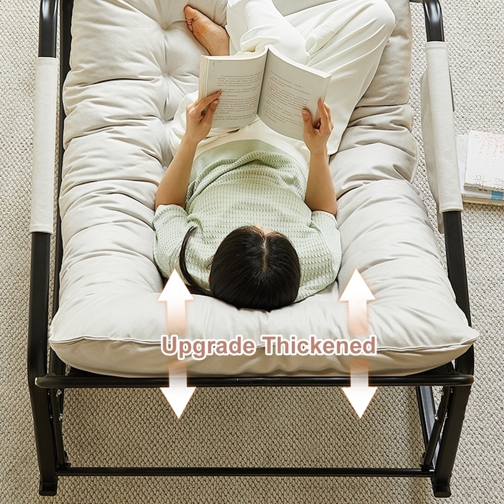 ALVIN Ghế Lười Thư Giãn Ghế Bập Bênh Đôi Có Gác Chân, Ghế Sofa Lười Khung Thếp, Đêm Bông Cao Cấp | BigBuy360 - bigbuy360.vn