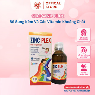 Zinc Plex.Siro Bổ Sung Kẽm  Và Các Vitamin Khoáng Chất Giúp Tăng Sức Đề Kháng Miễn Dịch Cho Bé