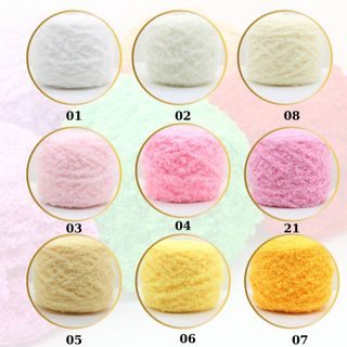 Len bông xù 100g mềm mại, len xù móc thú bông, phụ kiện handmade, nguyên liệu đan móc