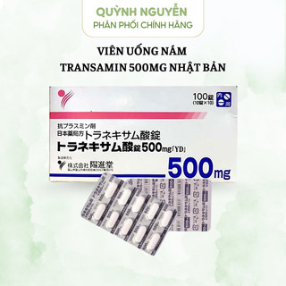 Viên uống trắng da, mờ thâm nám Transamin 500mg Nhật Bản hộp 100 viên