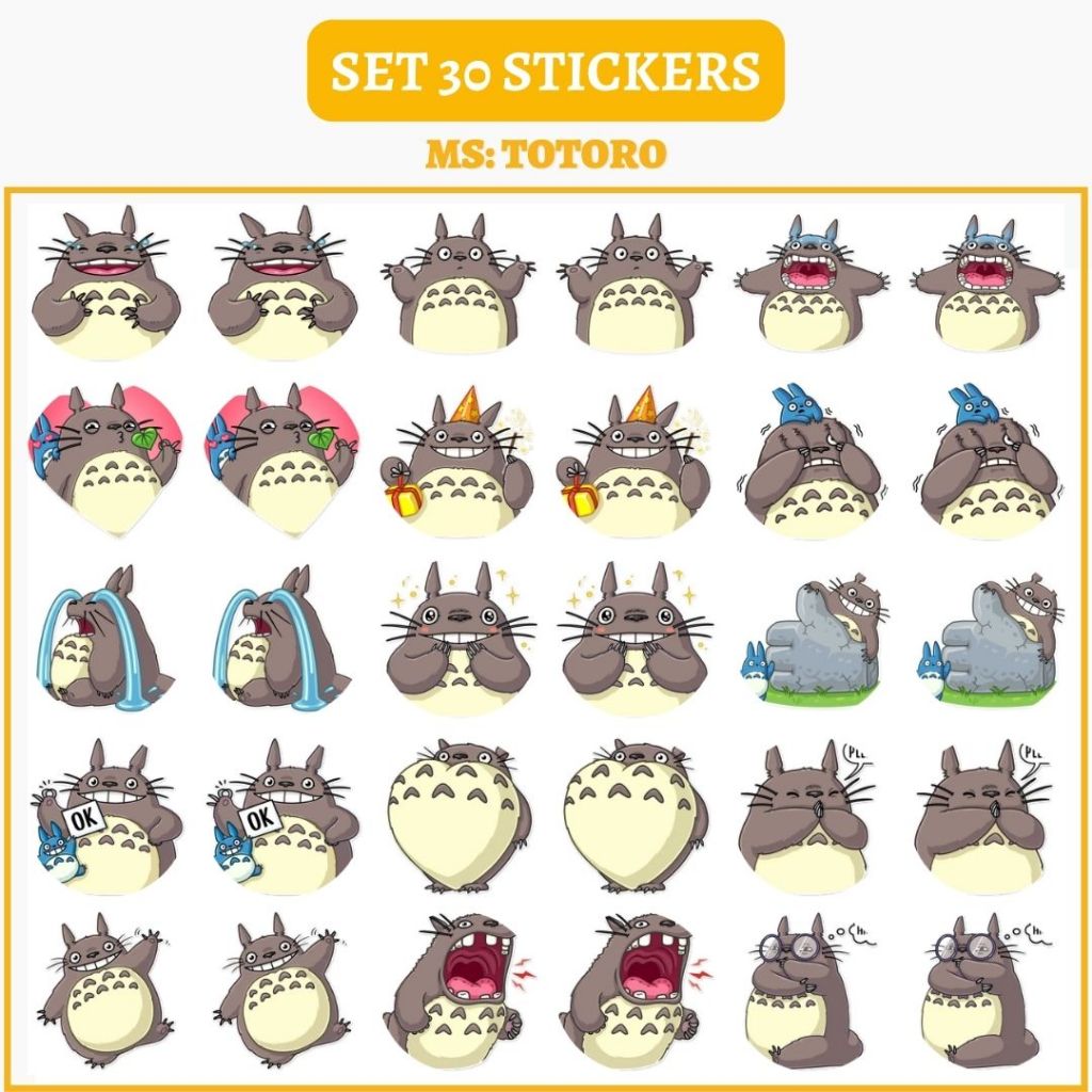 🔥SET 30 HÌNH DÁN STICKERS - TOTORO🔥