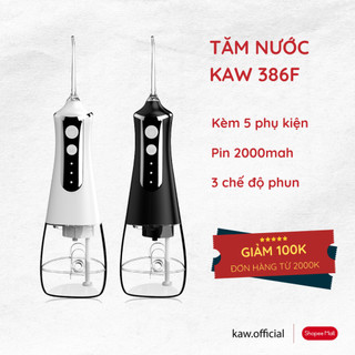 Xả kho-Máy Tăm Nước KAW 386F - 3 Chế Độ Phun, Dung Tích 300ml Tặng Kèm 5 Đầu Vòi Phun