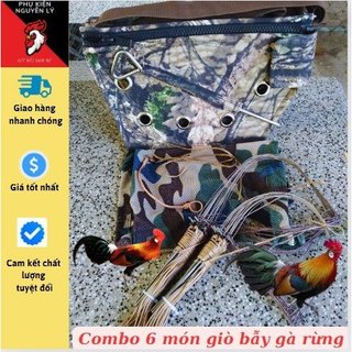 Trọn bộ giò bẫy gà rừng gồm 1 túi mồi 1 túi bổi 1 xích 1 cọc và 2 bộ giò