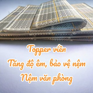  🌎Nệm Topper Cao Su🌎 Nệm Cao Su Nhân Tạo Chần Viền Dày 5cm Đủ Size Bền Đẹp Nệm Êm Ái Không Xẹp Lúng 