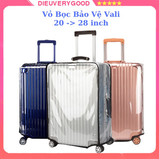  Túi bọc vali chống trầy Áo trùm vali cao cấp trong suốt size 20 - 24 -26 -28 inch 