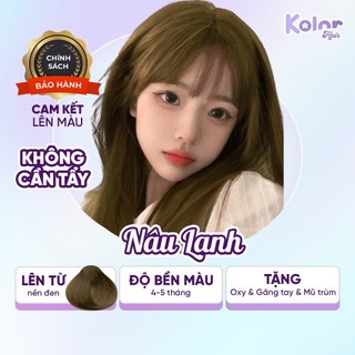 (Tặng Kem ủ tóc) Thuốc nhuộm tóc màu Nâu Lạnh không cần tẩy, kem nhuộm tóc tại nhà Kolorhair 200ml
