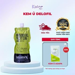 Kem ủ tóc collagen phục hồi tái sinh tóc hư tổn, dưỡng siêu mềm mượt Delofil Collagen Hair Mask 500ml