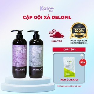  Dầu gội sạch gàu, kiềm dầu ngăn gãy rụng phục hồi tóc Silky Smooth Delofil 500ml/800ml Kolor Hair