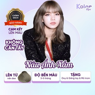(Tặng Kem ủ tóc) Thuốc nhuộm tóc màu Nâu Ánh Xám, kem nhuộm tóc tại nhà Kolorhair 200ml