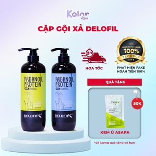  Dầu gội xả phục hồi hư tổn, khô xơ dưỡng ẩm, giảm gãy rụng Delofil Arganoil Protein 500/800ml
