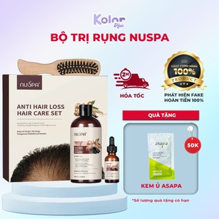 Combo Dầu gội + tinh chất serum NUSPA Anti - Hair Loss giảm rụng tóc, kích thích mọc tóc nhanh 500ml/30ml