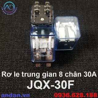 Rơ le trung gian 8 chân 30a jqx-30f 12vdc 24vdc 220vac, relay trung gian 8 chân 30a