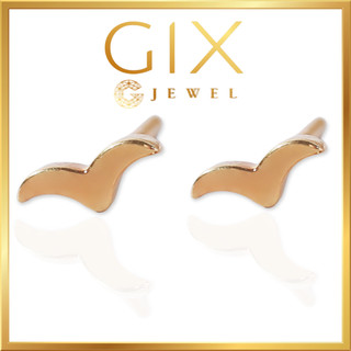 Bông tai nữ bạc cao cấp cánh chim mạ vàng xinh xắn Gix Jewel SPGBT14