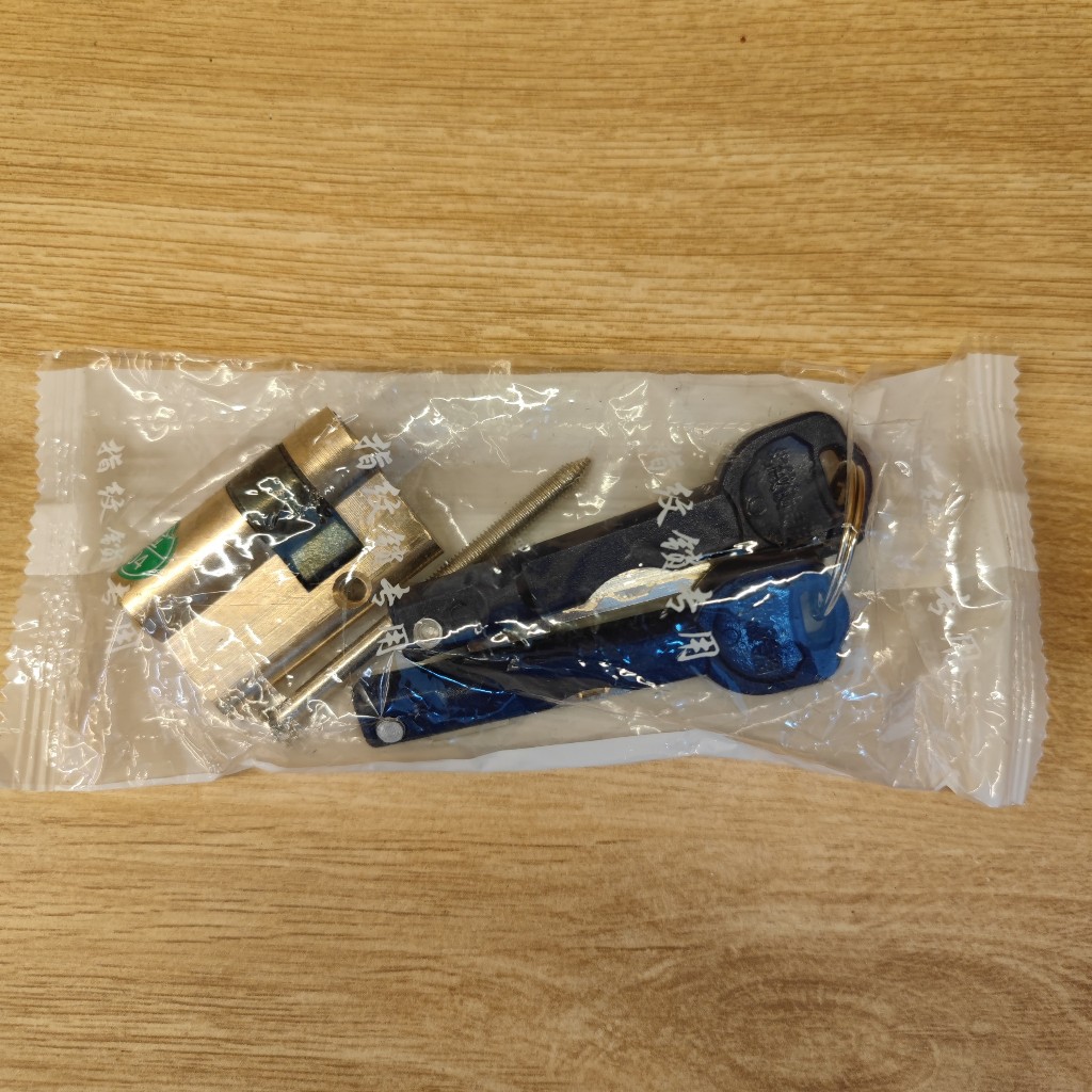 Lõi Khóa Thay Thế Cho Khóa Cửa Tay Gạt, Kèm 8 Chìa, Nhiều Mẫu Cho Khách Lựa Chọn, Khóa 2 Bên (Bằng Đồng)