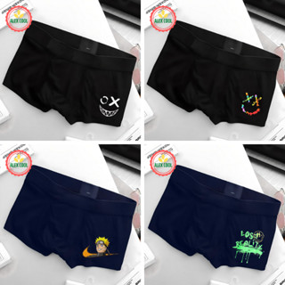    Free Ship   combo 5 quần sịp đùi quần lót nam thun lạnh hình ngộ nghĩng nhiều hình 4 chiều 1013 - alex cool 