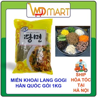 Miến Khoai lang Gogi Hàn quốc sợi tròn gói 1kg dùng làm miến trộn Hàn Quốc