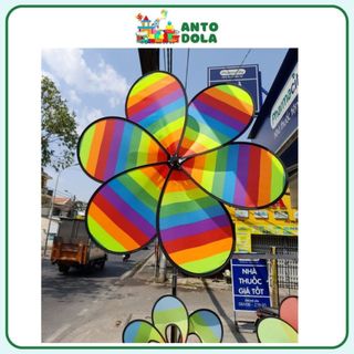   1 mét siêu to  Chong chóng vải cầu vồng  6 cánh 8 cánh đường kính 1 mét siêu to 