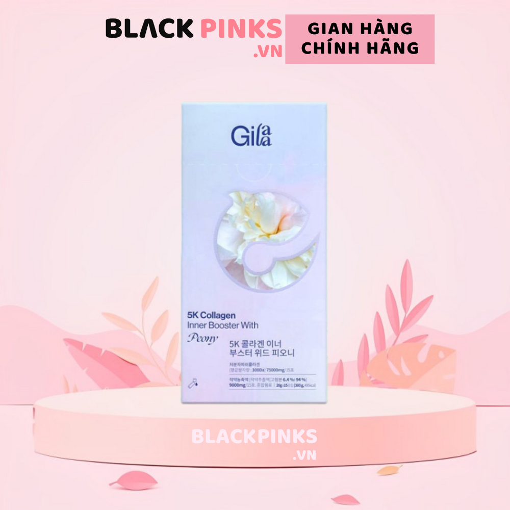 Nước uống Collagen Gilaa kết hợp Peony cân bằng nội tiết 20g x 15 gói