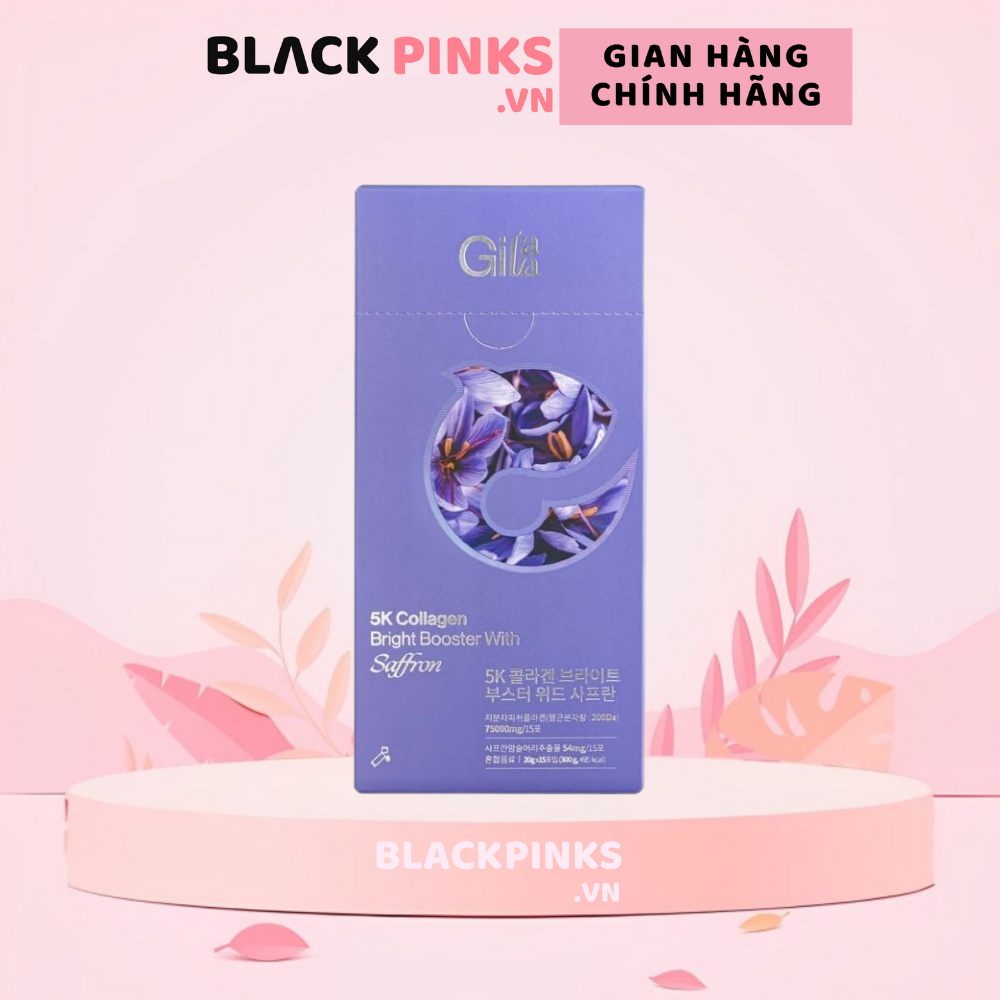 Nước uống Collagen Gilaa kết hợp Saffron sáng da 20g x 15 gói