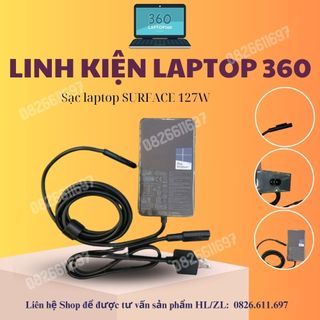 Sạc laptop surface 127w các dòng pro x/9/8/7/6/5/4/3, book 4/3/2/1, go 4/3/2/1 bảo hành 12 tháng