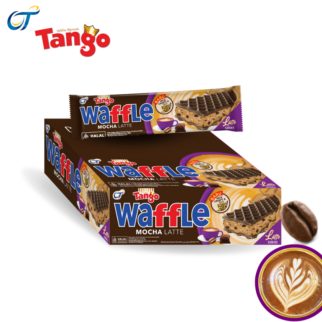 Bánh Xốp Tango Waffle Mocha Latte_Vị Cà Phê Mocha 300g (25g x 12 thanh)