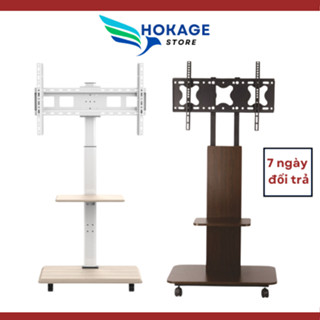 Giá đỡ tivi từ 32-70 inch di động bằng gỗ - Giá treo Màn Hình Có Bánh Xe Di Chuyển Bảo Hành 12 Tháng