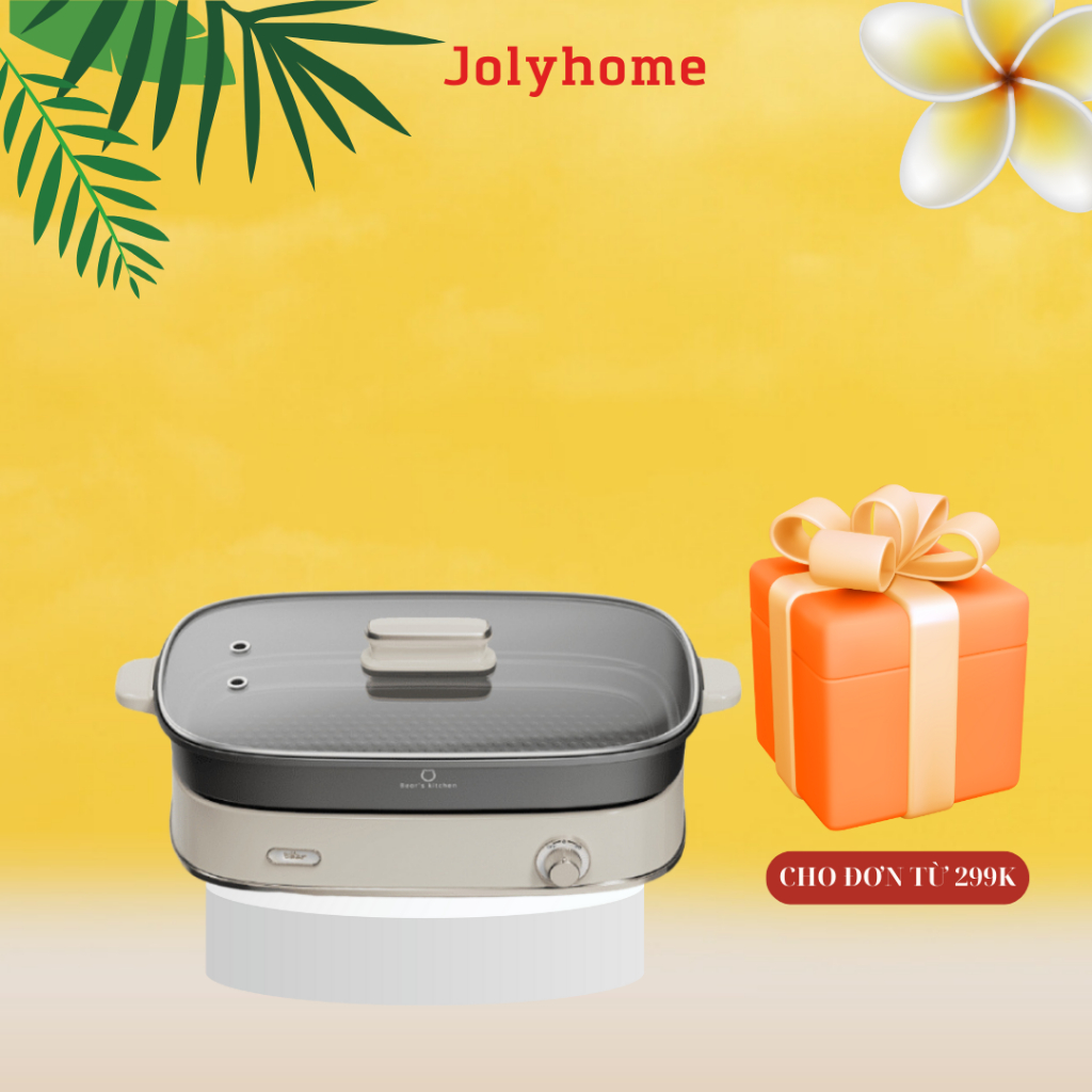 Nồi Lẩu Đa Năng BEAR SB-NL45K, Bếp điện đa năng dễ sử dụng- Bảo Hành 12 Tháng - Jolyhome
