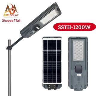 [1200W] Đèn Đường Năng Lượng Mặt Trời Tấm Pin Liền ABMSOLAR, Chất Liệu Nhựa ABS Cao Cấp, Chống Nước IP68