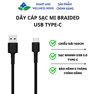 Dây Cáp Sạc Mi Braided USB Type-C - Bảo hành 6 tháng