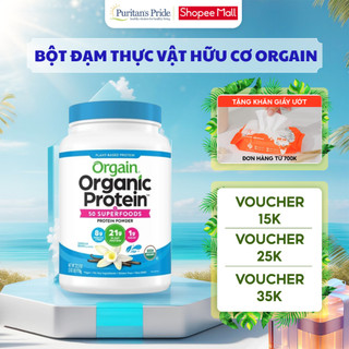 Bột đạm thực vật hữu cơ Orgain Organic Protein 50 Superfoods 918g bột pha sữa làm bánh bữa ăn thay thế