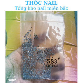 Đá chân keo size nhỏ trắng Bảy Màu, Đính móng, trang trí móng nail