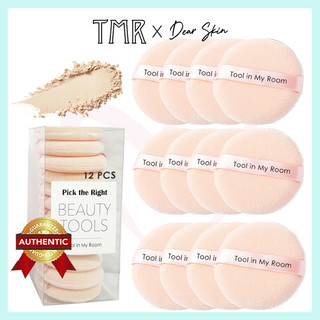 Set 12 Bông Phấn Trang Điểm TMR Chất Liệu Cotton Cao Cấp Makeup Puff Cực Kỳ Mềm Mại Đánh Phấn Nền, Phấn Phủ