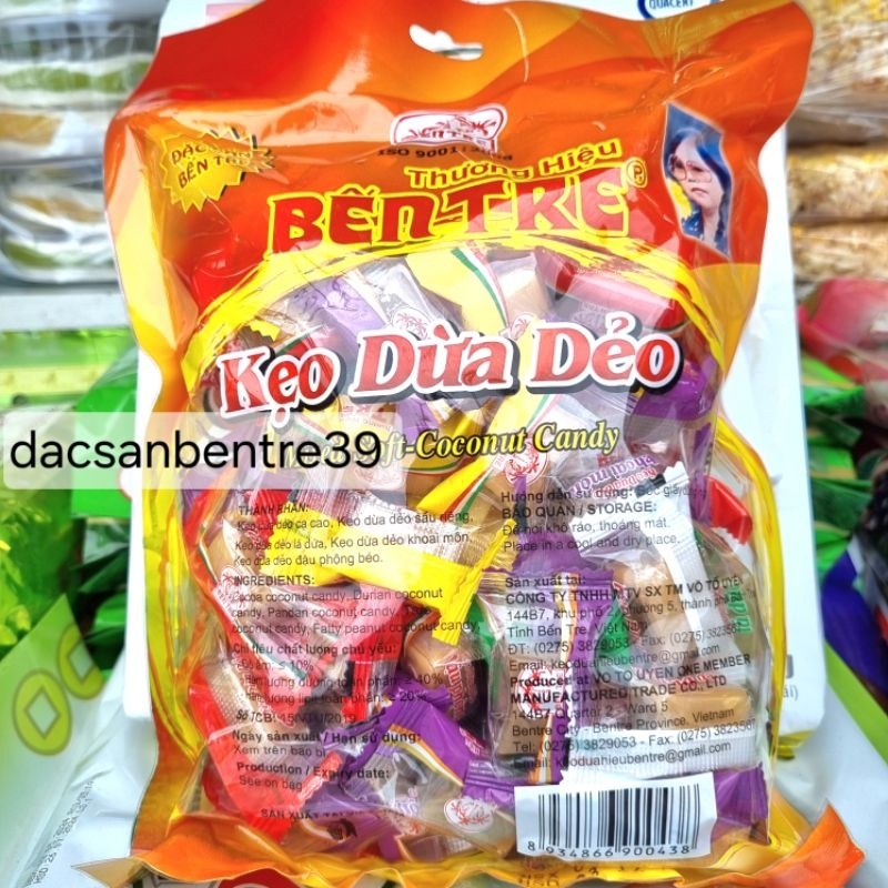 Kẹo dừa dẻo thập cẩm hiệu Bến Tre ( bịch 500g )
