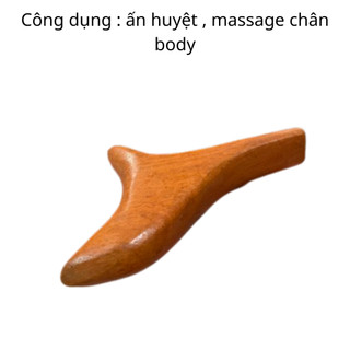 Ấn huyệt 3 chân gỗ massgae body hai dầu ấn huyệt một đầu cạo gió