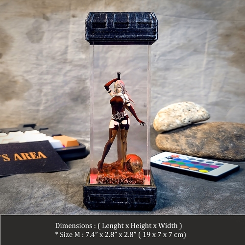 đèn ngủ A2 Nier Automata, đèn ngủ, đèn decor, trang trí phòng, đèn nhân vật nữ