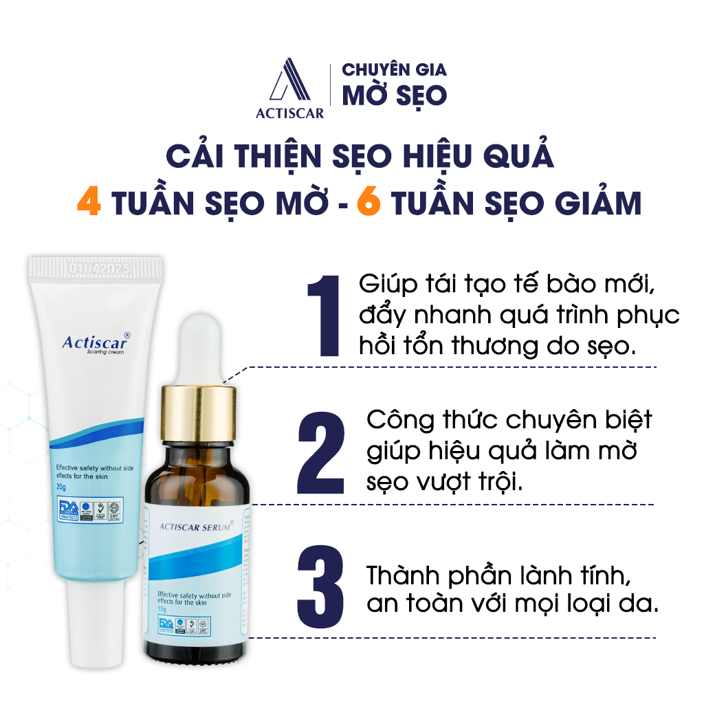 ✅ KEM ACTISCAR   [CHÍNH HÃNG] ❤️ ACTISCAR GIÚP XOÁ SẸO