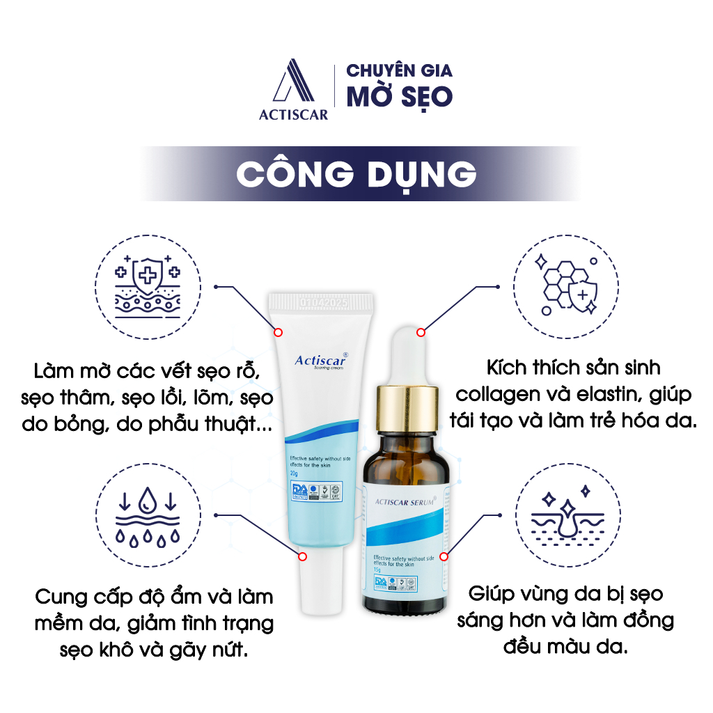 ✅ KEM ACTISCAR   [CHÍNH HÃNG] ❤️ ACTISCAR GIÚP XOÁ SẸO