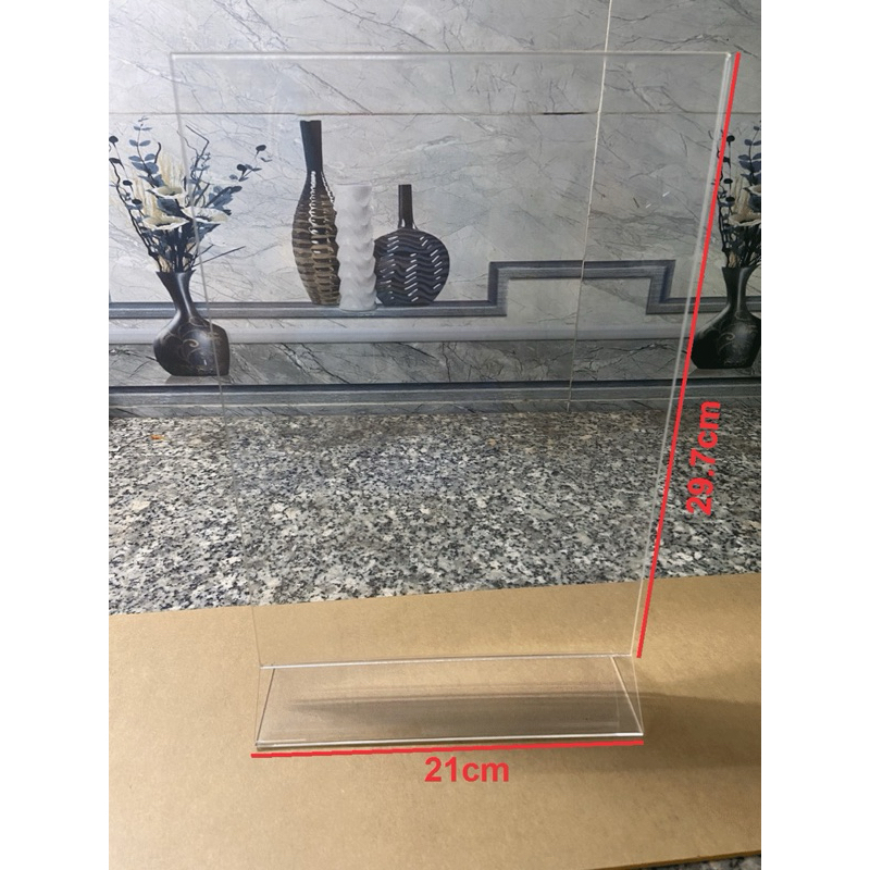 Menu mica để bàn - Kệ mica menu để bàn - Standee mica để bàn A4, A5, A6