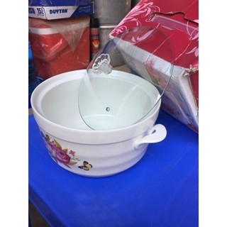 ÂU SỨ ĐỰNG CƠM CANH CÓ NẮP KÍNH