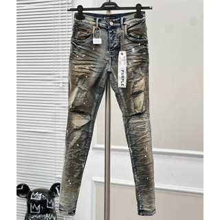 [HÀNG CAO CẤP ] Quần Jean Nam Purple Xanh Bụi 4 Cúc Quần Jean PURPLE Chất Liệu Denim Co Giãn 4 Chiều Rách Xước Bản Đẹp