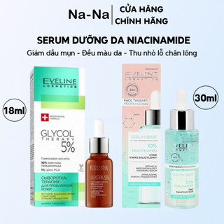 Serum Eveline 5%Glycol Therapy,10% Niacinamide giúp ngừa mụn, mờ thâm, giảm dầu nhờn cho da láng bóng, đều màu