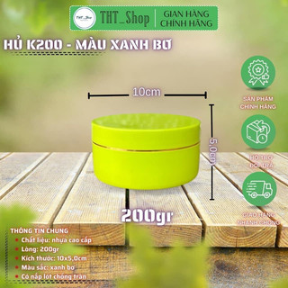 Combo 10 HỦ K200 [MÀU XANH BƠ] - 250gr (cân luôn hủ)