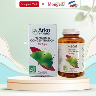 Viên uống bổ não Arkopharma Ginko giúp hỗ trợ tăng cường trí nhớ, hỗ trợ tuần hoàn não 180 viên/ hộp