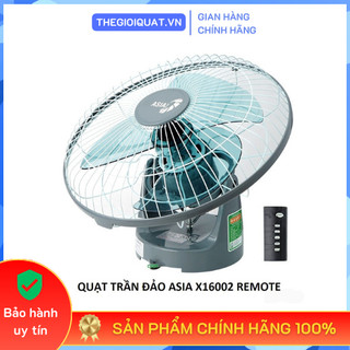 Quạt đảo trần Asia X16002 55W sử dụng remote điều khiển từ xa - Hàng chính hãng