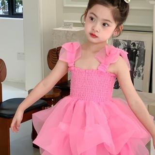 V215 - Váy Tiểu Thư Nơ Vai Bé Gái