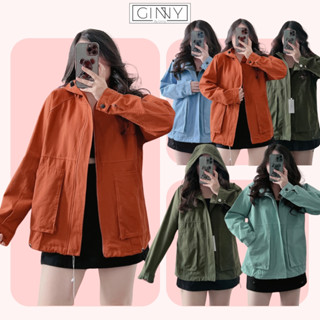 Áo khoác Kaki LEO Nữ | Áo Chống Nắng Có Mũ | GinHouse Shop