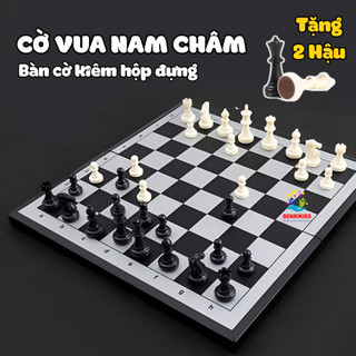 Cờ Vua Sato M1 Gắn Nam Châm Loại Đẹp Đen Trắng Cờ Vua Quốc Tế Việt Nam Đồ Chơi Cờ Vua