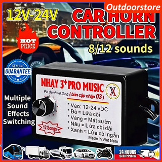🔥FREESHIP🔥 Nhai 3 pro music. Nhại 3+Pro 12 chế độ còi hơi, còi điện 12/24v