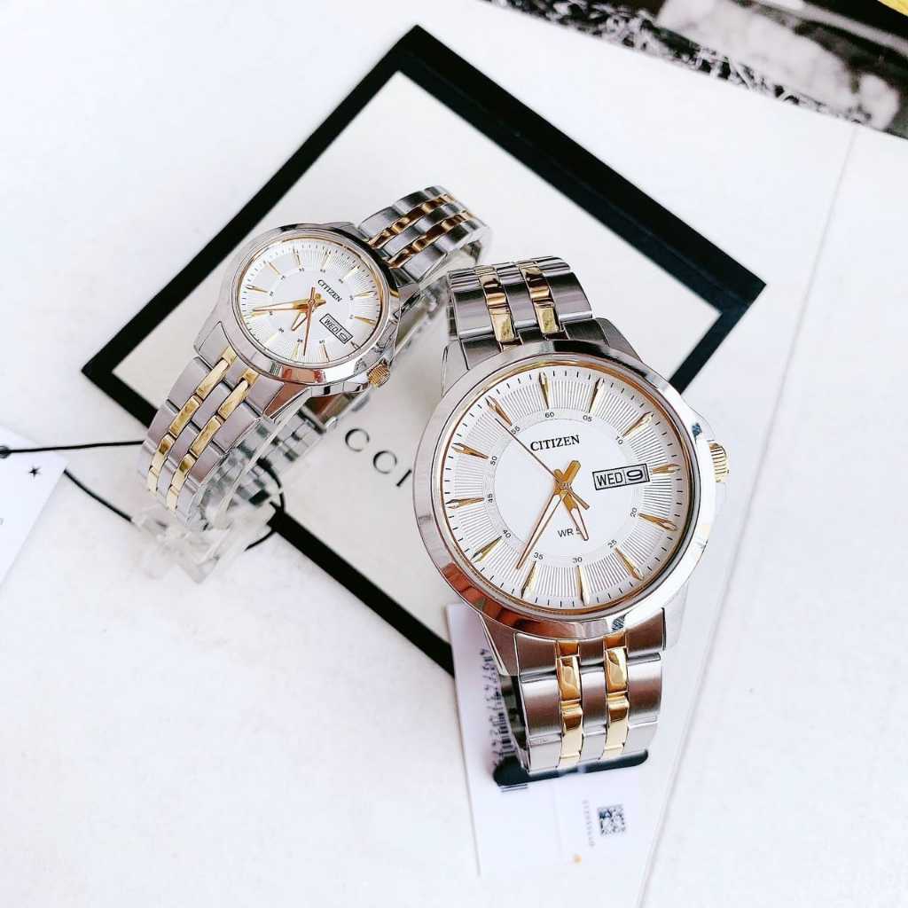 Đồng Hồ Cặp CITIZEN BF2018-52A EQ0608-55A Chính Hãng Tặng Dây Da Cao Cấp